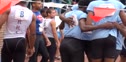 In the paddock before the boys 4x400