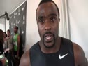 Ivory Williams after first round 100m at USATF Outdoor Championships 2011