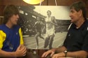 Jake Hurysz talks with Jim Ryun before 2010 Dream Mile