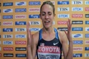 Jenny Simpson qualified and dealing with the stress of 1500 meters at Daegu 2011 World Championships Day 4 Interviews