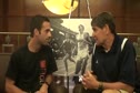 Jim Ryun speaks with the Dream Milers before the race