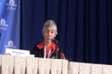 Joan Beniot Samuelson at press conference at 2011 Boston Marathon