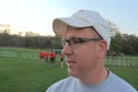 Joe Franklin New Mexico coach on team before Wisconsin Invite 2011