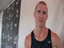 Josh McAdams after qualifying to Steeple final at USATF Outdoor Championships 2011