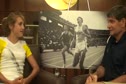 Kathleen Stevens talks with Jim Ryun before 2010 Dream Mile
