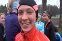 Katie Follett leading Brooks PR athletes for a run