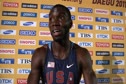 Kerron Clement injures groin and unable to defend his world title at Daegu 2011 World Championships Day 4 Interviews