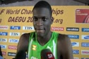 Kirani James 18 year old world champ for 400m 44.60 at Daegu 2011 World Championships