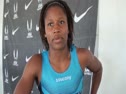 Lauryn Williams after first round 100m at USATF Outdoor Championships 2011