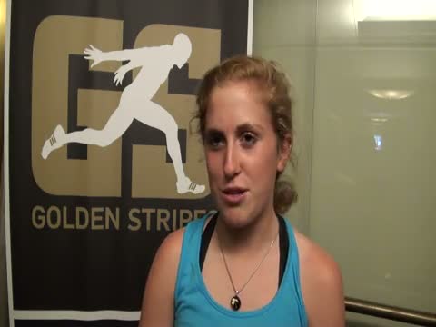 Lindsay Crevoiserat before Dream Mile at 2011 adidas Golden Stripes