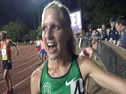 Lisa Uhl after going for that special performance but hangs on for A standard t 2012 Payton Jordan Invite