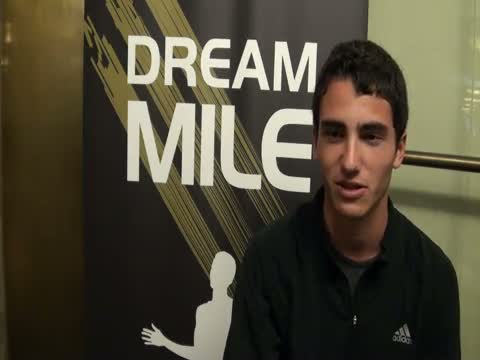 Matt Carpowich before Dream Mile at 2011 adidas Golden Stripes