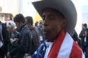 Meb Keflezghi after winning in PR at 2012 Olympic Marathon Trials