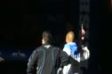 Meb Keflezghi at the Parade of Nations and closing out the evening before New York City Marathon 2011