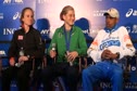 Meb Keflezighi, Lauren Fleshman, Bobby Curtis and Molly Pritz opening remarks after ING New York City Marathon 2011