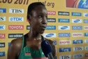 Mercy Cherono after 5th place in 5k final at Daegu 2011 World Track Championships
