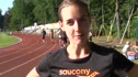 Molly Huddle after 1500 win and PB 4:09 at 2010 Braschaat Meeting