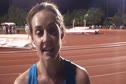 Molly Huddle after near 10k PR at the 2011 Payton Jordan Invitational