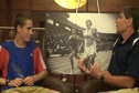 Pat Schellberg talks with Jim Ryun before 2010 Dream Mile