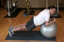 Physio ball plank series - exercise 1