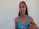 Queen Harrison after 400H semis at USATF Outdoor Championships 2011
