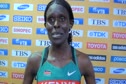 Sally Kipyego after winning first championship medal with Silver in 10k at Daegu 2011 World Champs