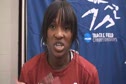 Scottesha Miller after 60 dash prelims 2010 NCAA Indoor Championships
