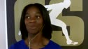 Shayla Sanders before Dream 100 2011 adidas Golden Stripes