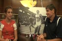 Shelby Hayes talks with Jim Ryun before 2010 Dream Mile