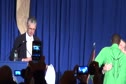 Standing ovation for Geoffrey Mutai after being awarded champion of 2011 Boston Marathon