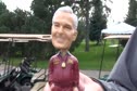 Steve Hall with the Roy Griak Bobble Head