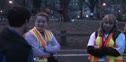 Talking with the start marshalls before the 2010 NYC Half Marathon