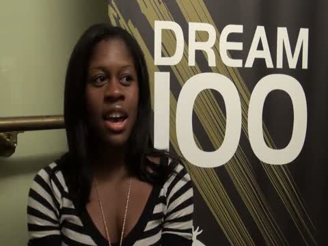 Tynia Gaither before Dream 100 2011 adidas Golden Stripes