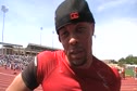 Wallace Spearmon after 4x1 at 2010 Texas Relays