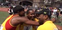 Wolmers Boys celebrate after breaking Jamaican HS 4x100 Record