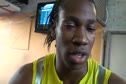 Yohan Blake after 9.96 in 100 at 2010 Lausanne Diamond League