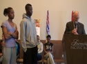 Young Canadian Sprinters at press conference Harry Jerome International Track Classic 2011