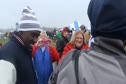 Lawi Lalang congratulated by brother Boaz after NCAA XC Champs 2011