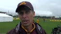 UM Coach Steve Plasencia prerace 2009 Roy Griak