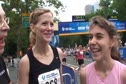 Alana Hadley (13 years old) and Mary Wittenberg after the 2010 NYRR Mini