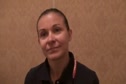 Magda Lewy-Boulet before the 2010 Chicago Marathon