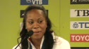 Sanya Richards Press conference after 400 meters
