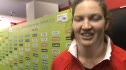Stephanie Brown after the first round of the Discus 2009 IAAF Track World Championships.MPG