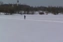 Guy doesn't fall into frozen lake and Tervel's trot