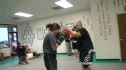 Ashley hitting mitts