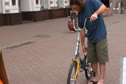 Bader on the trick bike