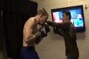 Jesse Forbes hitting mitts