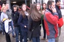 People lined up to see the finals
