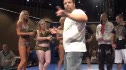 Ring girls give out canteens