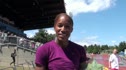 Phylicia George after double wins in 100 and 100H at Victoria International Track Classic 2011